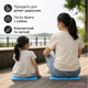 Складываемый туристический коврик XPE 38×27 см, водостойкий, для кемпинга, пикника, рыбалки и походов. Голубой цвет - изображение 7