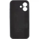 Чохол для iPhone 16 силіконовий Soft-touch Silicone Case Full Size with Frame (AA) Black - зображення 3