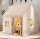Детская игровая палатка-домик Home бежевая 120×100×130 см, складная палатка для детей из полиэстера - изображение 4