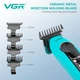 Тример для стрижки VGR V-299 BLACK, 4 насадки, 9000RPM, 2000 mAh, 5 рівнів швидкості, LED дисплей - изображение 5