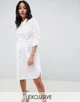 Cукня-сорочка для вагітних ASOS DESIGN with Tie Belt Білий EU46 11967599 - изображение 1