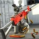 Іграшковий автоматичний автомат Калашникова AK74 на акумуляторі червоний - изображение 3