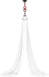 Лента для воздушной акробатики Acro4f 8 м Белая AS-8M-WHITE (5906506410624) - изображение 1