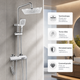 Душевая система Faucet CRH-8916 со смесителем, верхний и ручной душ, металлическая, хром - изображение 2