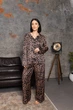 Пижама женская сатиновая леопардовый принт,рубашка+штаны,L-XL - изображение 2