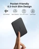 Повербанк Anker Nano MagGo Slim A1665 5000 mAh ультратонкий магнітний Qi2 MagSafe 20W Black - зображення 5