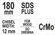 Стамеска по дереву YATO SDS+, 12 мм, 180 мм, CrMo - изображение 3