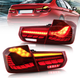 Ліхтарі задні BMW F30 F35 F80 стиль M4 GTS Red — LED стопи, поворотники, ходові - изображение 1