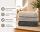 Набір турецьких махрових рушників Cestepe MicroCotton Premium 3 штуки 70x140 Eva 2 щільність 600 г/м2 - зображення 2