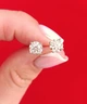 Серебряные серьги-пуссеты с муассанитом 2-0,6 ct 4 мм, Сертификат (Арт.685633613) - изображение 8