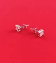 Серебряные серьги-пуссеты с муассанитом 2-0,6 ct 4 мм, Сертификат (Арт.685633613) - изображение 3