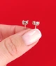 Серебряные серьги-пуссеты с муассанитом 2-0,6 ct 4 мм, Сертификат (Арт.685633614) - изображение 9