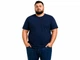 Футболка мужская Fruit of the Loom Valueweight базовая классическая 100% хлопок, размер 5XL тёмно-синяя - зображення 7