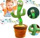 Розмовляючий танцюючий кактус з підсвічуванням Dancing Cactus tiktok 32 см на акумуляторі, співаючий, повторюшка - зображення 2