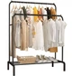 Двойная стойка вешалка Double Floor Hanger 110х54 см для одежды и полкой для обуви, напольная стойка-вешалка - изображение 5