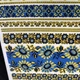 Рушник весільний з орнаментом друкований, синьо-жовтий - зображення 2