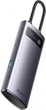 USB-хаб Baseus Metal Gleam Series 4-in-1 Multifunctional Type-C HUB Gray (WKWG070013) - изображение 2