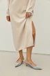 Жіноча тепла сукня з V-подібними вирізом RicaMare L-XL Бежевий (RM4298-25DD---2604) - зображення 2