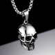 Чоловічий кулон Skull череп підвіска з черепом 3D срібний колір - зображення 3