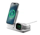 Бездротовий зарядний пристрій Nomad Stand One Max Qi2 25W 3-in-1 Charger - Silver (NM014506858) - зображення 1