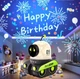 Робот Космонавт Нічник Проектор зіркового неба +5 мультиплікацій Magic 3D Світлодіодний світильник Обертається Регулюється Північне Сяйво Зірки Галактики Акумуляторний USB Type-C Зарядка Регулювання яскравості - зображення 2