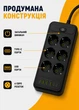 Удлинитель сетевой фильтр 3 м на 6 розеток + 4USB + 2Type-C F247-2PD Черный - изображение 5