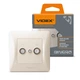 Розетка TV+SAT концевая кремовая VIDEX BINERA VF-BNSK2TVSATE-CR - изображение 1
