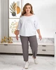 Жіночий костюм з принтом (футболка+брюки) Uaclothes 50-52 Білий (like38517-189511358) - зображення 4