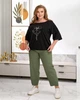 Жіночий костюм з принтом (футболка+брюки) Uaclothes 50-52 Чорний (like38519-189531358) - изображение 5
