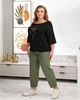 Жіночий костюм з принтом (футболка+брюки) Uaclothes 50-52 Чорний (like38519-189531358) - изображение 7
