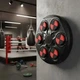 Настенная боксерськая мишень на аккумуляторе с подсветкой и bluetooth Боксерський тренажер с перчатками Черный с красным - изображение 6
