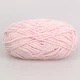 Candy-yarn Micro Velour, Розовый №12, микровелюр 40г/100м, плюшевая пряжа для вязания игрушек, амигуруми, пледов - изображение 3
