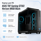 Корпус для ПК ASUS TUF Gaming GT502 Horizon ARGB Black двокамерний Midi-Tower із панорамним загартованим склом ATX MicroATX Mini-ITX без БЖ (90DC0090-B19020) - зображення 2
