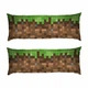 Подушка дакимакура Майнкрафт. Текстура. Minecraft габардин двусторонняя 150х50 см - изображение 1