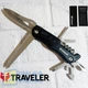 Ручной нож Traveler (10 в 1) Мультитул 11см MS002G Black/Blue - изображение 1