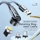 Магнітний кабель Essager 540° Rotate 3A Fast Charging Grey / 7pin / 2 м / 1 конектор Lightning - зображення 2