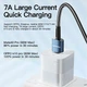 Кутовий Кабель для заряджання та передачі даних Essager 7A, 90° Degree Blue, 100W, USB Type-A to USB Type-C, 1 м - зображення 5