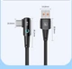 Угловой Кабель для зарядки и передачи данных Toocki 90 Degree black / 6A/100W / USB Type-A to USB Type-C / 3 м - изображение 4