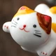 Керамическая Многоразовая Подставка "Сытый Котик" (C) под палочки для еды / 1шт - изображение 6