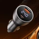 Автомобильное зарядное устройство Essager(ES-CC17) 100W с дисплеем / Black / Car Charger USB-A Type-C - изображение 3