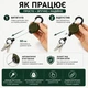 Набір 2 шт. висувний тримач з карабіном, сталевий трос 60 см, для ключів, спорядження, бейджів, хакі пісочний ретрактор - зображення 5