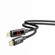 Кабель USB YOKI SM33 Smart Pulse Type-C to Lightning 30W (10V/3A) 1.2m с LED-индикатором для зарядки и передачи данных до 480Mbps Black - изображение 3