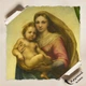 Постер Сикстинская Мадонна, Рафаэль, Raphael, Sistine Madonna, A3 40×30 см (id6652) - изображение 4