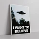 Інтер'єрна картина Цілком таємно, X-Files, I want to believe, НЛО, UFO, серіал, інтер'єрний постер, 42×30 см (id1578) - зображення 2