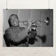 Постер Луи Армстронг с трубой, Louis Armstrong, jazz, джаз, постер музыканта, A3 30×40 см (id1741) - изображение 1