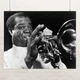 Постер Луи Армстронг с трубой, Louis Armstrong, jazz, джаз, постер музыканта, A3 30×37 см (id1742) - изображение 1