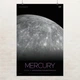 Постер Меркурий, Mercury, NASA, НАСА, космос, астрономия, A3 42×27 см (id7117) - изображение 1