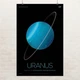 Постер Уран, Uranus, NASA, НАСА, космос, астрономия, A3 42×27 см (id7149) - изображение 1