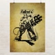 Постер Фаллаут, Воин Братства Стали в силовой броне, Fallout 4, A2 60×43 см (id2181) - изображение 1