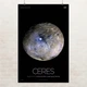 Постер Церера, карликовая планета, Ceres, NASA, НАСА, космос, астрономия, A3 42×27 см (id7089) - изображение 1